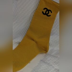 Socks Fashion CC Yellow And Black Crew Socks NWT